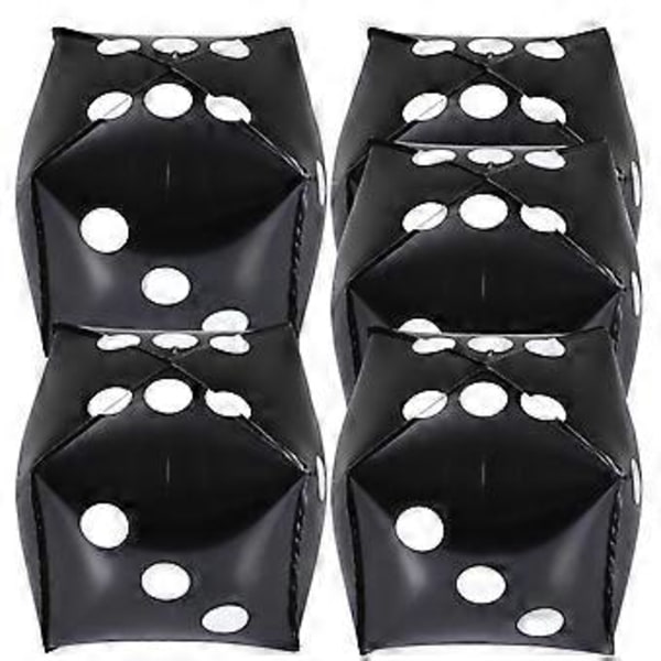 5 stk. Terning Balloner Aluminium Folie Terning Balloner Casino Tema Fest Dekorationer