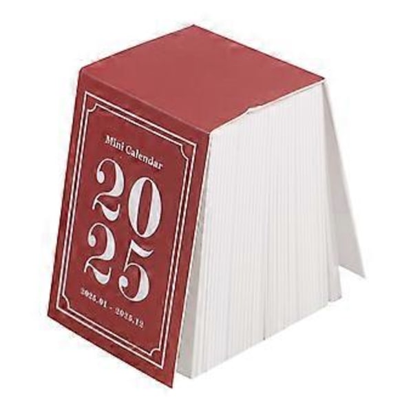1 Bok Skrivbord Mini Kalender för Hemmakontor Vintage Ornament Skrivbord Mini Kalender