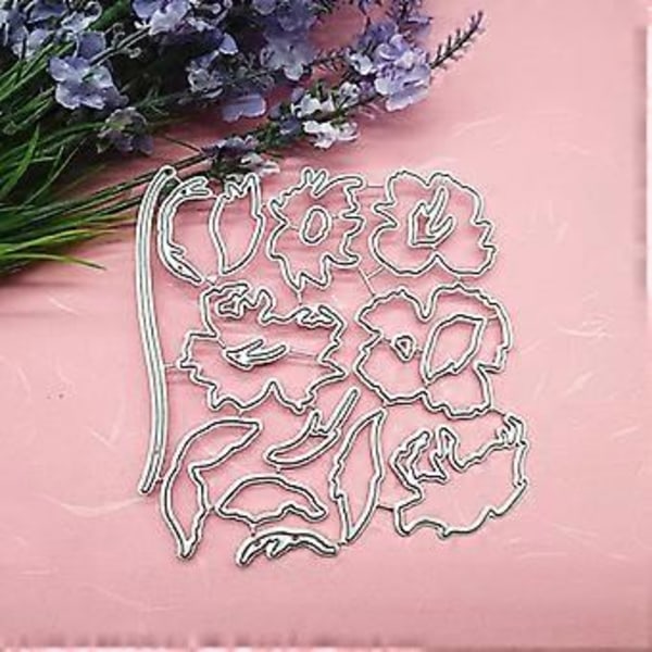 Smuk Blomst Metal Skæreforme Håndlavet Stencil Børn Voksne DIY Håndværk