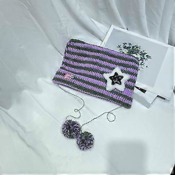 Elastisk Vintermössa med Vindskydd, Pom Pom-Dekor, Stickade Mössor för Vuxna Tonåringar, Håller Öronen Varma, Fluffiga Tillbehör för Kallt Väder (pälsboll khaki)