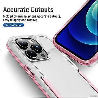 Til iPhone 15 Pro PC+TPU Støtsikkert Telefondeksel Anti-fall Bakbeskytterdeksel (Stil I)