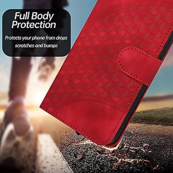 Elefant-preget PU-etui for Samsung Galaxy Z Flip3 5G (Rød)