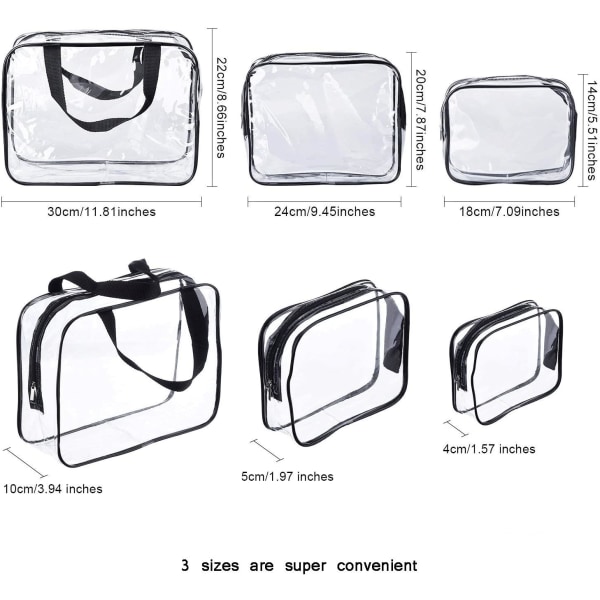 3 in 1 Gifts Bags Transparent PVC Travel Bag Waterproof Multifunc