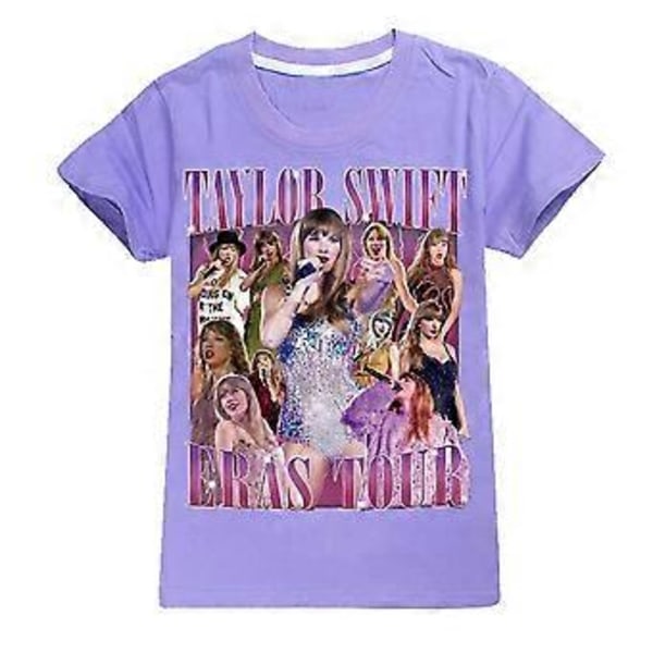 Lasten Taylor Swiftie T-paita Pojat Tytöt Musiikkikonsertti Fanituotteet Elokuvatuotteet Topit (11-12 vuotta Purppura)