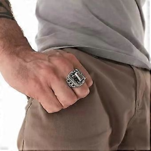Håndlavet V8 Motor Ring, Sjov Miniature V8 Motor Design, V8 Motorblok Ring (10)