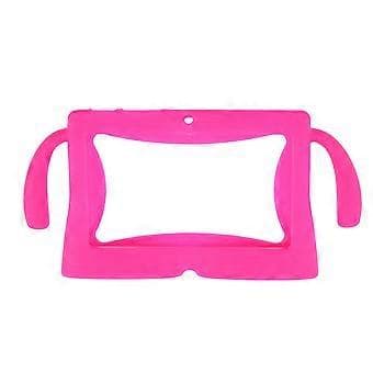 7 tommer silikone gel cover etui til Q88 Android børne tablet PC (Rose Rød)