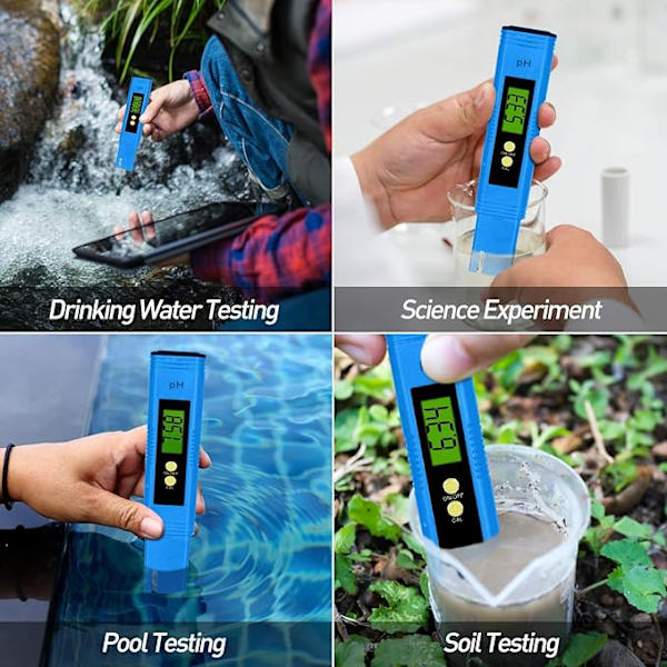 PH-mätare pH TDS och EC Temperatur BIO Testare 5 i 1 Vattenkvalitet