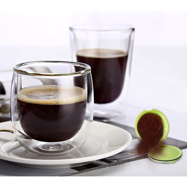 3 stk gjenbrukbare kaffekapsler, fargerike gjenbrukbare kaffefiltre, Eco-F