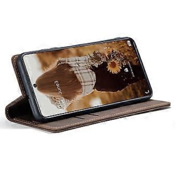 CASEME 013 Series Flip Wallet Läder Telefonfodral för Samsung Galaxy A71 (Stil E)