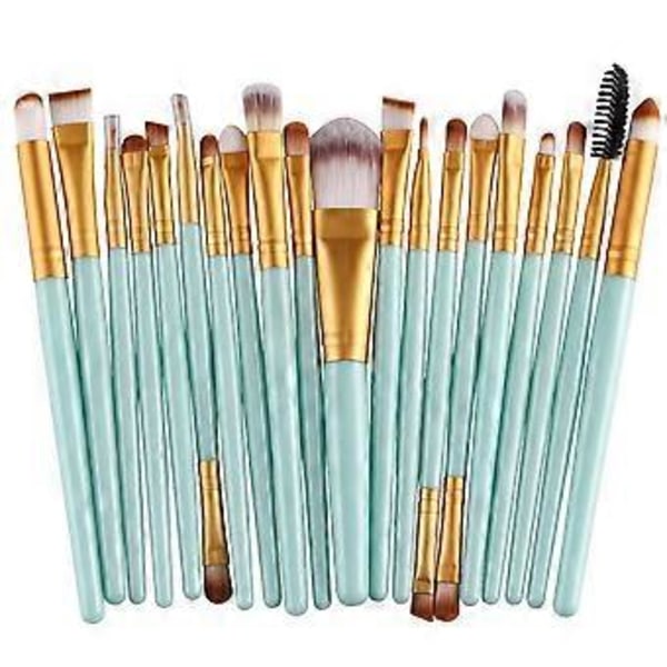 UBIUO 20 stk Makeup Brush Set værktøjer Make-up Toiletry Kit Uld Make Up Brush Set (Guld)