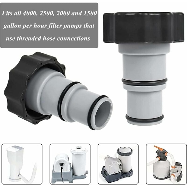 2 stk. A-adapter til Intex swimmingpool, erstatningsslange-adapter
