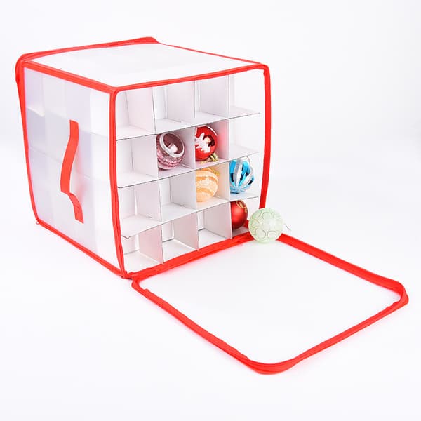 XL Foldable Julekule Oppbevaringsboks - Plass til 64 Kuler - Oppbevaringsboks for Julepynt