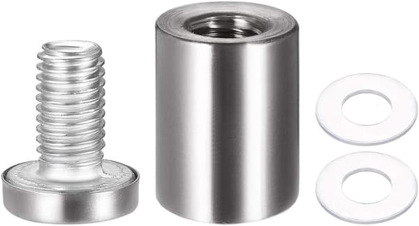 3/4 Diameter x 1-1/4\"(19x32mm) Avståndsskruvar Väggmontering Panel Fästen Akrylglas Spik 6st