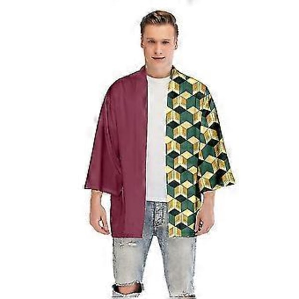 Barn Anime Demon Slayer Cosplay Vuxen Tanjirou Nezuko Topp Kimono Kappa (M Tomioka Giyuu)