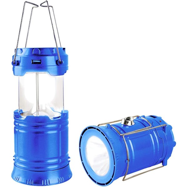 LED Campinglampa, Solar och Uppladdningsbar Lykta Ficklampa Hopfällbar och Portabel Lampa för / Camping / Vandring
