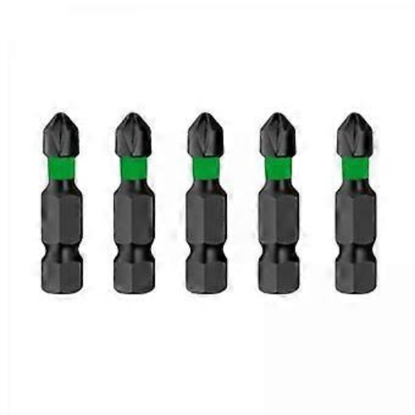 2x5 Osainen Iskuruuvinväänninteräkärkisarja Kannettava Poranterä Iskukärki DIY-projekteihin 25mm