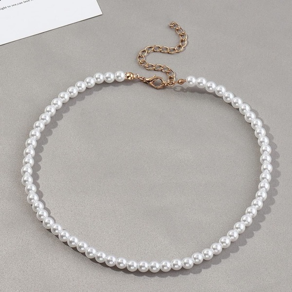 Pearl Diameter 10mm 1 Styck Pearl Necklace Women Short Round Imit