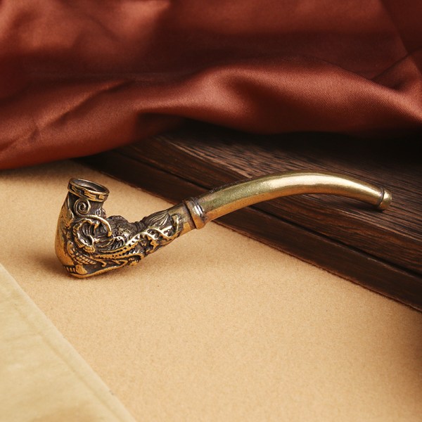 Chengxiang traditional brass dragon and phoenix pipes, various ol