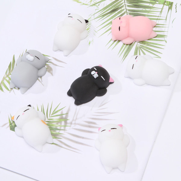 Anti-Stress Leksar Katter Squishies Mini Kattklämma Leksaker Stress Mochi Kawaii Squishies Squishy Kawaii S