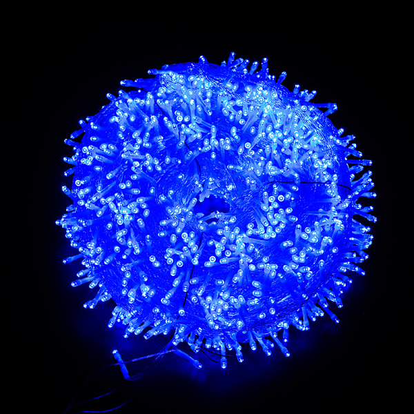 Gul ljusslinga 10M 100 LED kallvit julbelysning inomhus