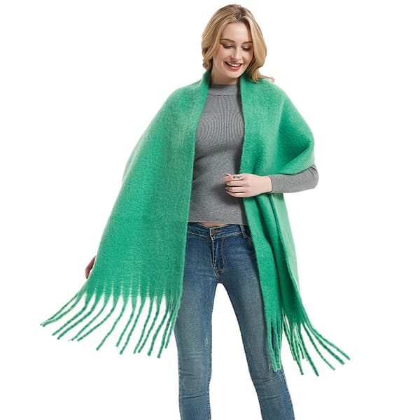 Yksivärinen huivi (vihreä 215cm)