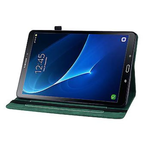 Läderfodral med blixtlås för Samsung Galaxy Tab A 10.1 2016/T580/T585 (Grön)
