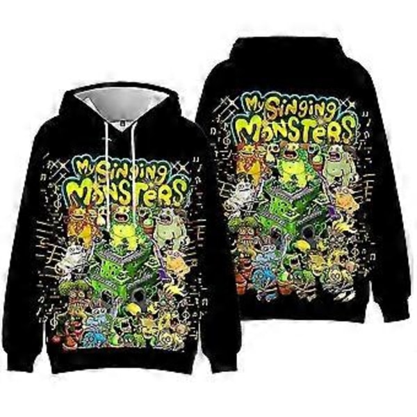 My Singing Monsters 3D-printede Hættetrøjer Børn Hættetrøjer Langærmet Pullover Toppe Med Lomme -NMAOV(7-8 År E)
