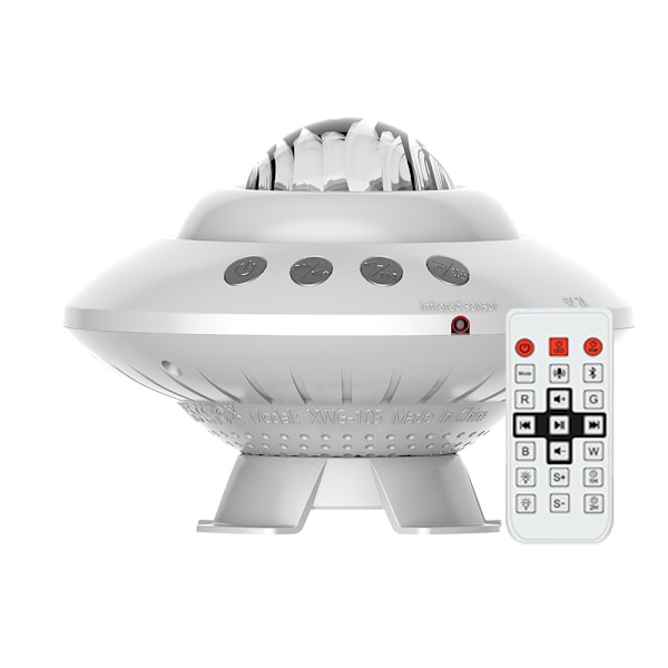 Fargeskiftende LED Stjernehimmel Projektorlampe (Hvit)