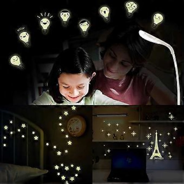 DIY Tähdet Eiffel-torni Pimeässä Hohtavat Seinätarrat Fluoresoivat Valotarrat Qinhai(32 )