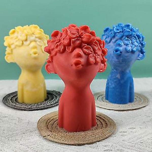 3D Pout-Dukke Silikoneform til Aromaterapi Gips Resin Form Hjemme Ornament