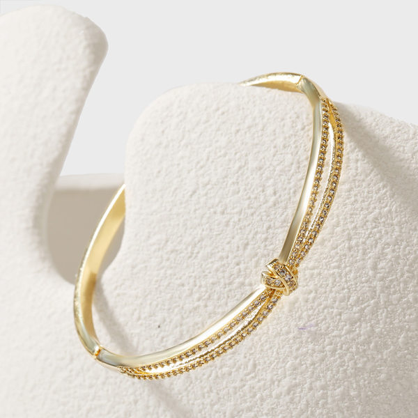 Trendy Zirkon Rustfrit Stål Armbånd til Kvinder Minimalistisk