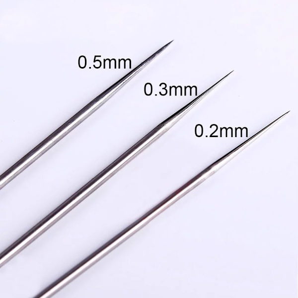 7 stk. Airbrush-nål 0,2 mm/0,3 mm/0,5 mm dyse Airbrush-sæt Universal udskiftning til Airbrushes-pistol