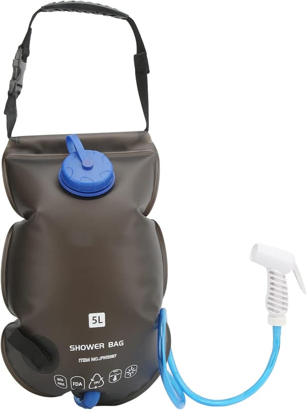 5L Camping Dusjpose, Bærbar Mat Grade TPU Drikkevann