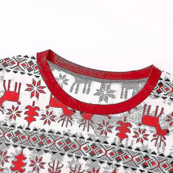 Julefamiliens Matchende Pyjamas Sovepjs Sæt Festlig Voksen Børn Natøj Z (6M Børn)
