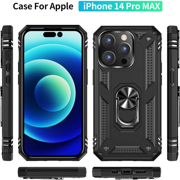 iPhone 14 Pro Max -kotelo, äärimmäinen suojaus Military Armor Double