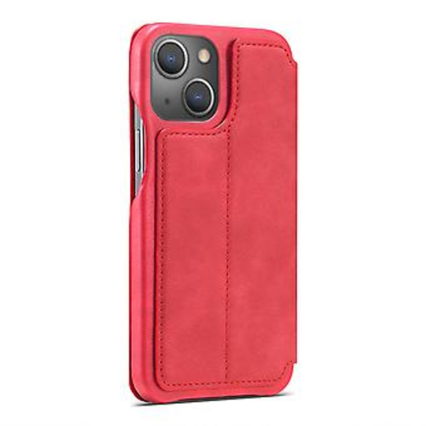 LC Ancient Series Läderfodral för iPhone 15 Plus (Röd)