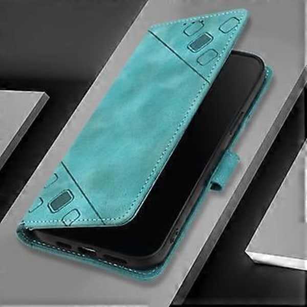 Embosset PU-etui for Motorola Edge 30 Neo (Grønn)