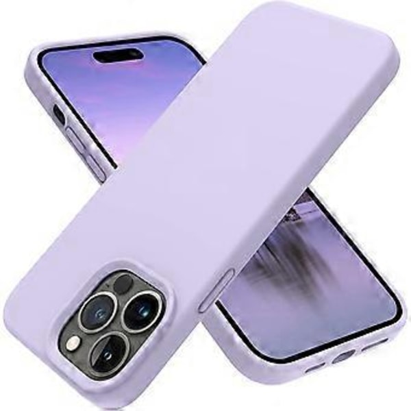 Designet til iPhone 14 Pro Cover, Silikon Stødsikkert Tyndt Telefon Cover til iPhone 14 Pro 6,1 tommer (Sky Mauve)