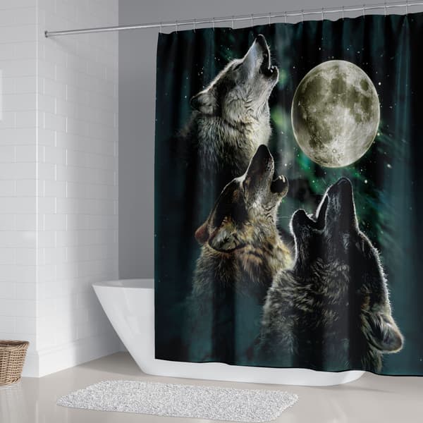 Rideau de douche Animaux 150*180 cm, Rideau de douche Meute