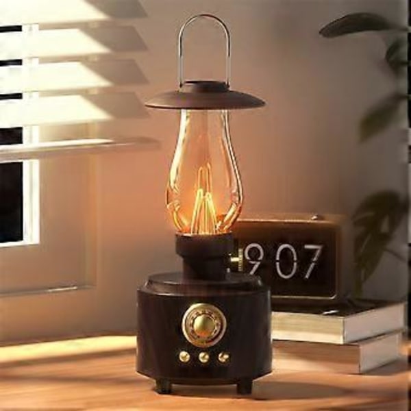 Klassisk Bluetooth-högtalare med atmosfärsbelysning, chockerande basljud, musikspelare, stöd för TF-kort och USB