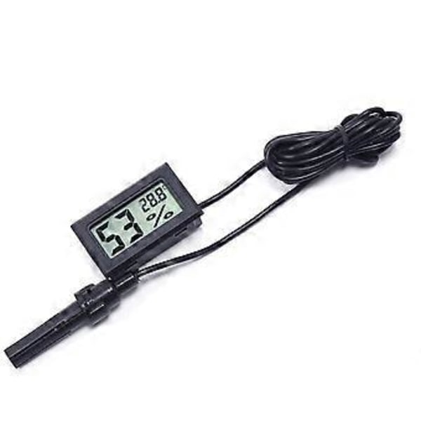 Digital LCD-display Inomhustemperatur Luftfuktighetsmätare Termometer Hygrometer Qinhai (Svart)