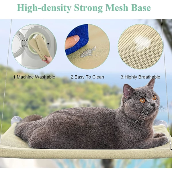 Kattfönsterbädd, platsbesparande design hängmatta kattfönsterbädd
