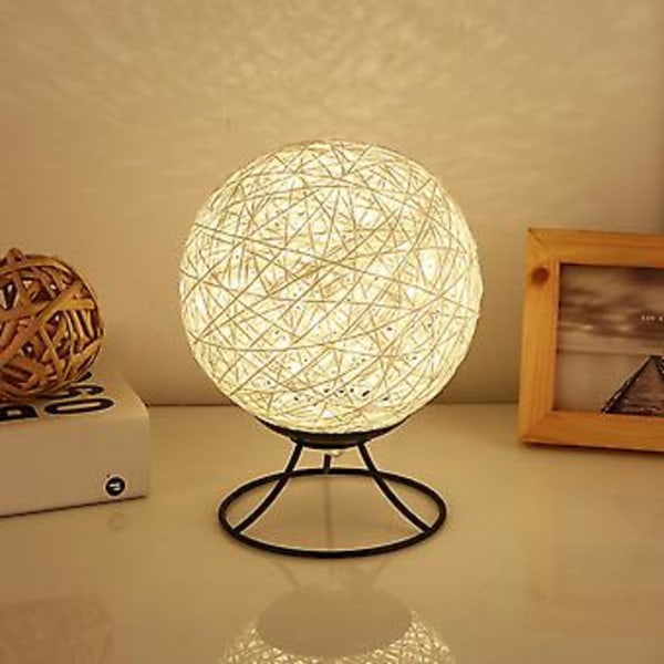 Rattan Boll Månsken Romantisk Nattlampa, Kreativ Ins S