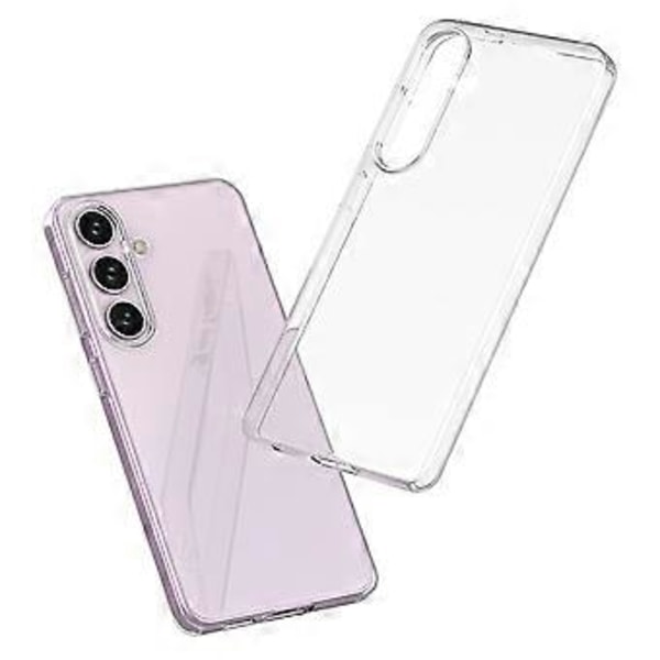 Samsung Galaxy S24 -kotelo, läpinäkyvä TPU-kuori, vesimerkkivapaa kiiltävä puhelimen suojakotelo