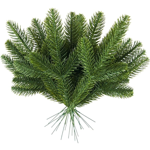 10 stk. kunstige fyrretræspynt grene af fyrretræ til jul