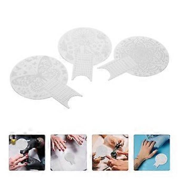 3 stk. Manicure Skabeloner Neglestempler Moderne Negleskabeloner Neglestemplingsplader