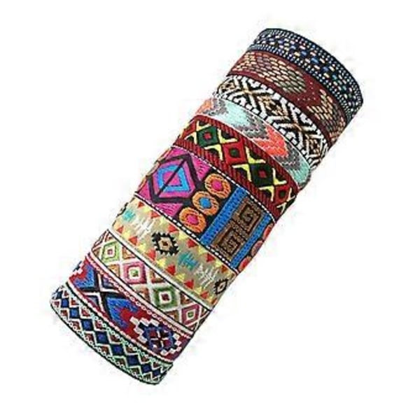 Set med 10 blandade bohemiska armband handgjorda flätade armband mode armband tillbehör för daglig användning och fest (B10 11)