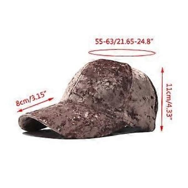 Baseballkasket til kvinder og mænd, unisex, lav profil, ensfarvet fløjl, hiphop, justerbar snapback truckerhat, streetwear, cyan (cyan)