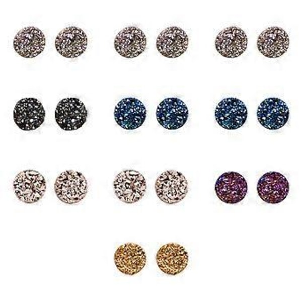Terapi Örhängen Magnetterapi Germanium Örhängen Lymfdränage Örhängen, 50% Rabatt (8mm Lila)