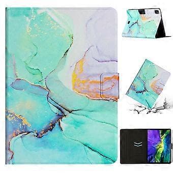 Marmor Mønster Læder Etui Til iPad Pro 11 2024 (Grøn)